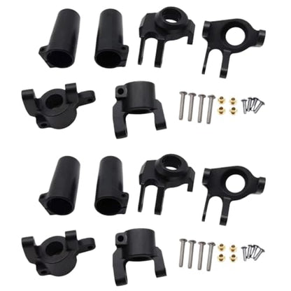 RC Steering Knuckles For Axial For SCX10 II 90046 1/10 2pcs CNC Metal Front Steering Knuckles C Hub Carrier Rear Axle Lock Out Set RC Car Parts