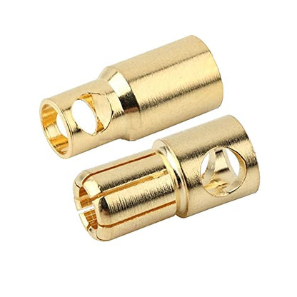 20 Pairs Gold-Plated 6MM 6.0MM Banana Plug Bullet Male and Female Connector Adapter for RC Lipo Battery ESC Motors (6.0MM) - size: 20Pairs 6.0MM