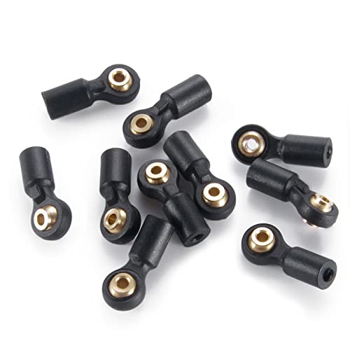 MORLORDY 10Pcs RC Plastic Tied Rod Ends Link Ball Joint Head Kit for 1/24 RC Crawler Car SCX24 Upgrades Accessories, A - style: A