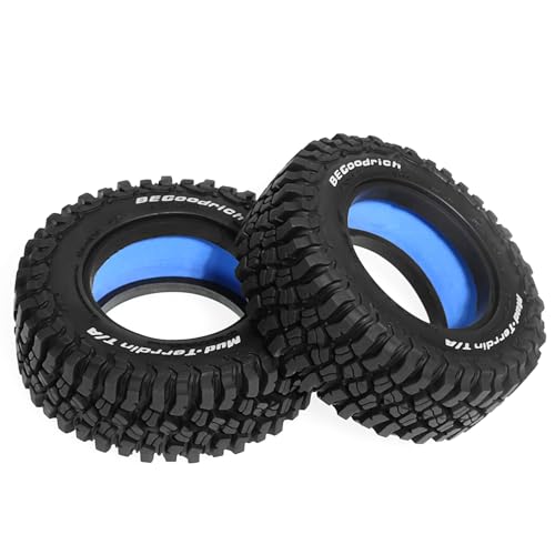 STMU 4Pcs 1/12 RC Crawler Car 1.9in Crawler Tires OD 89.5mm*32mm Compatible with D90 4WD RC, Compatible with 1/12 RC Crawler MJX H12Y+ MN128 (Tires) - color: Tires