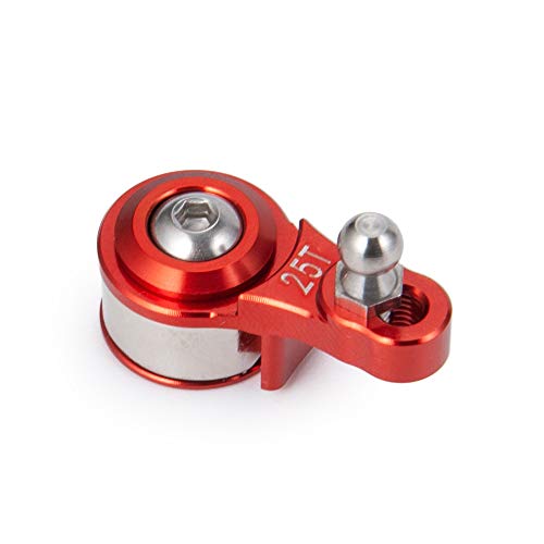 2PCS Alloy 25T Steering Servo Arm Horn, Red | Upgrade Parts, For 1/10 RC Tra-xxas TRX-4, Crawler Car - color: Red