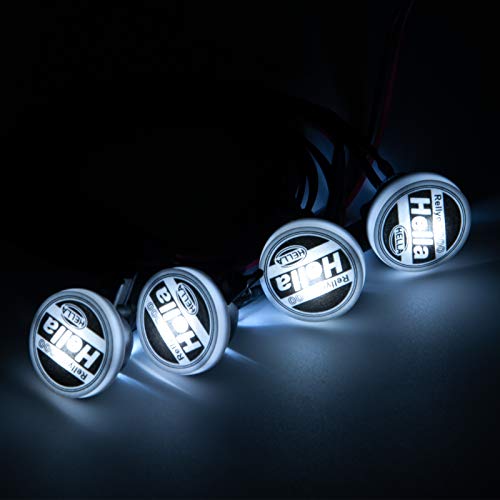 RC Car Round LED Light &Cover for 1/10 RC Crawler Axial SCX10 90046 CC01 D90 TRX-4 Tamiya HSP RC Car Parts (4 PCS)