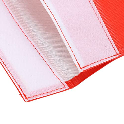 Alomejor RC Lipo Battery Bag Fire Storage for Charging Compatible with Various Aircraft Batteries 18x23cm (Red) - size: Red