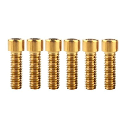 6Pcs Bike Screws M6x10 12 16 18 20 25 30 35mm Stainless Steel Socket Head Cap Allen Hex Bolt (Gold, M6 x20mm) - color: Gold, size: M6 x20mm