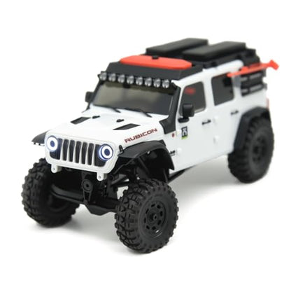 RC Car LED Head Lights Bar for Axial SCX30 1/30 Jeep Wrangler, 7-Light Roof Light Kit with Wiring Harness (Angel Eye Light-White) - color: Angel Eye Light-White