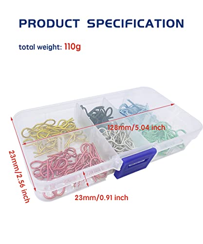 130pcs Universal RC Body Clips Steel R Clips for 1/10 1/12 Scale | Stainless Steel, Rust Resistant,Compartment Storage Case,Redcat HPI Himoto HSP Exceed RC Car Buggy Shell Replacement
