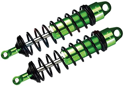 GPM 2Pc Set Upgrades Aluminum 6061-T6 Front Adjustable Spring Dampers 128MM with 6MM Shaft for 1/8 4WD Sledge Monster Truck (95076-4) RC Cars (Green)
