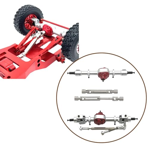 Colaxi Metal Front Rear Axles Set 1/12 Scale RC Car Upgrade Repairing DIY Replace Parts Drive Shafts for MN82T MN82 MN82S LC79, Silver - color: Silver