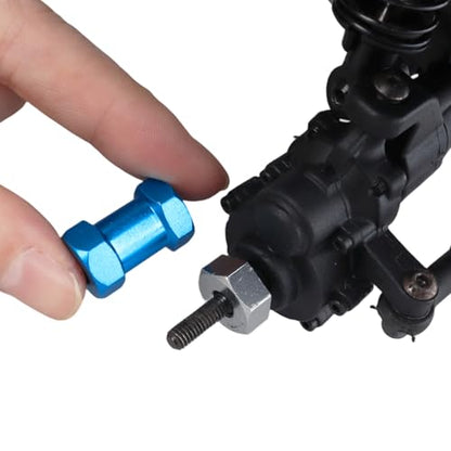 4-Pack HobbyPark 12mm Wheel Hex Drive Hubs Combiner Coupler Aluminum 20mm Offset Extension for 1/10 RC Crawler Car Parts (Blue) - color: Blue, size: 20mm Length