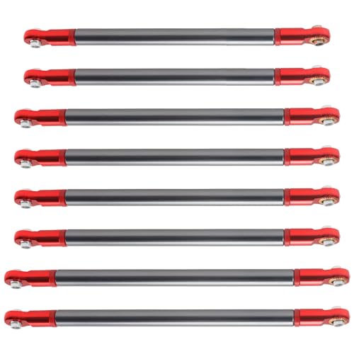 8Pcs Vgoohobby Alloy Upper & Lower Rod Link Chassis Linkage Compatible with Axial SCX10 90046 90047 313mm Wheelbase