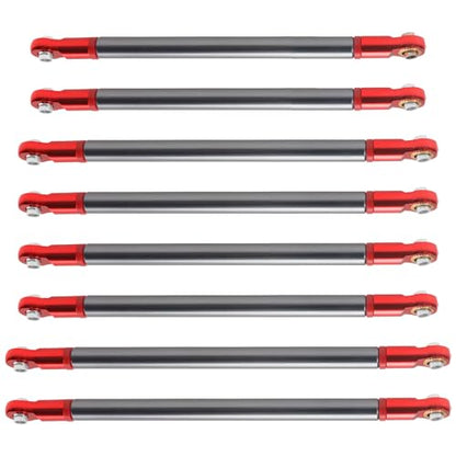 8Pcs Vgoohobby Alloy Upper & Lower Rod Link Chassis Linkage Compatible with Axial SCX10 90046 90047 313mm Wheelbase