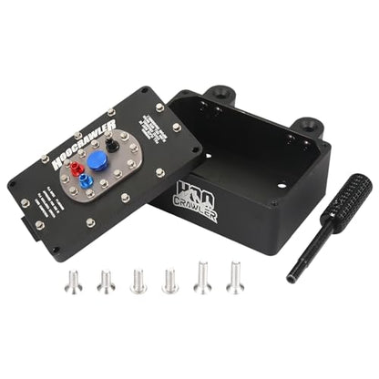 Aluminum Alloy 1:10 Scale RC Fuel Cell Receiver Box, Black | For RC4WD TF2, For SCX10 Pro, For VS4-10, 1/8 1/10 RC Crawler Upgrade - color: Black