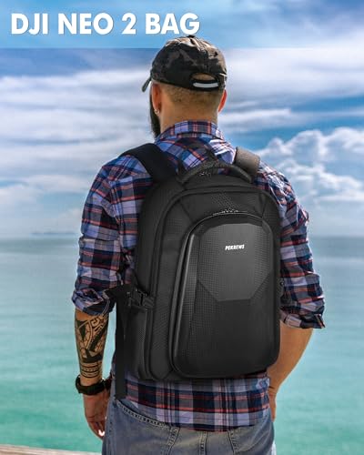 Neo 2 Case, for DJI RC 2, RC-N3 / RC-N2 Controller, Drone Backpack | Fits 15.6'' Laptop, Expandable, 30L Waterproof Drone Backpack, Hard Carrying Case for DJI Fly More Combo, Travel Backpack