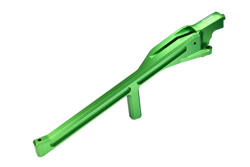 GPM Upgrades Aluminum 7075-T6 Rear Chassis Brace for 1/8 4WD Sledge Monster Truck (95076-4) RC Cars (Green)