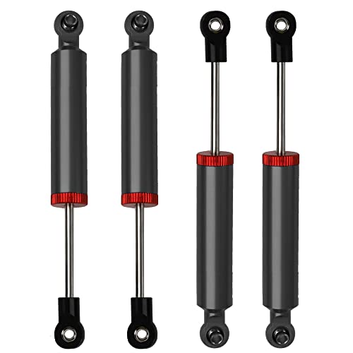 4Pcs RC Car Shocks Shock Absorber Internal Spring Shocks Damper Upgrade Parts Compatible with Axial SCX10 Traxxas TRX4 Redcat Tamiya 1/10 RC Crawler (Hole Distance:90mm, Black) - color: Black, size: Hole Distance:90mm