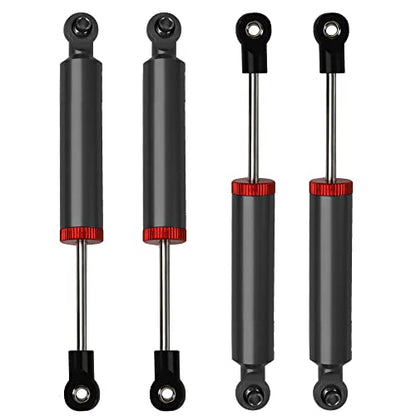 4Pcs RC Car Shocks Shock Absorber Internal Spring Shocks Damper Upgrade Parts Compatible with Axial SCX10 Traxxas TRX4 Redcat Tamiya 1/10 RC Crawler (Hole Distance:90mm, Black) - color: Black, size: Hole Distance:90mm