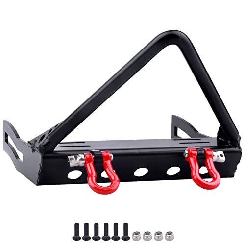 Metal RC Crawler Front Bumper with Winch Mount Shackles for Axial SCX10 & SCX10 II Redcat Gen7 Gen 8 Upgrades (Type B) - style: Type B