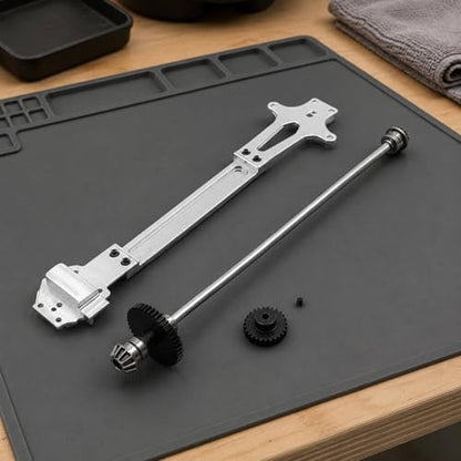 Metal Drivetrain Set Factory Metal Direct Differential Gear Matching Gear Shaft Assembly for Hobbyists, Silver - color: Silver