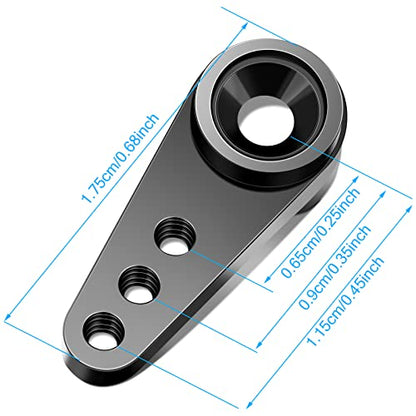 RC Servo Steering SCX24 Axial Servo Upgrade with Mount Bracket and Arm for RC Car Boat Model Parts SCX24 Upgrade Parts(Black)