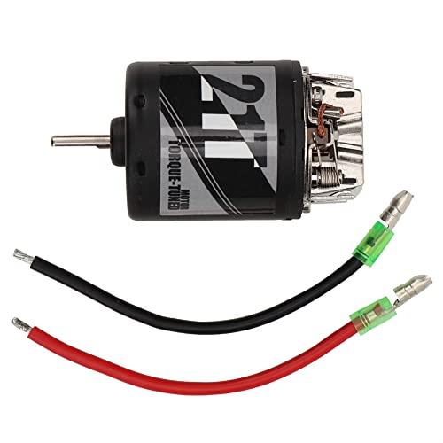 540 Brushed Motor with Replaceable Carbon Brush, High Torque RC Car Motor, 1/10 Scale Brush Motor for Axial Crawler, Durable Metal Construction with Super Large Bearing (TM54-21T) - size: TM54-21T