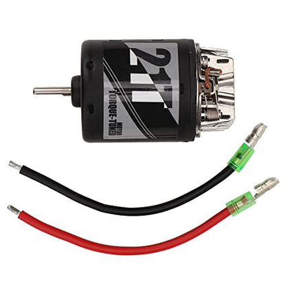 540 Brushed Motor with Replaceable Carbon Brush, High Torque RC Car Motor, 1/10 Scale Brush Motor for Axial Crawler, Durable Metal Construction with Super Large Bearing (TM54-21T) - size: TM54-21T