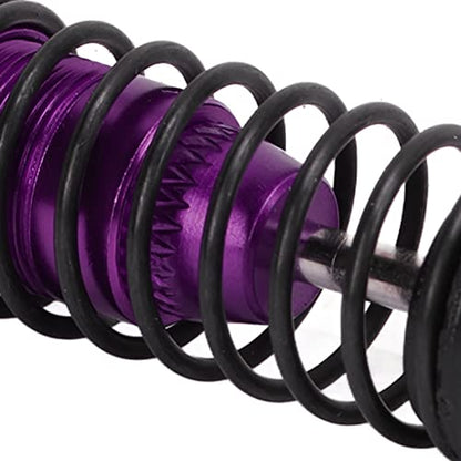 RC Shock Absorbers, 4Pcs 64 mm Metal Shock Absorber Damper with Shock Mount Aluminum Alloy Adjustable Remote Control Car Shock Absorber Oil Damper (Purple) - size: Purple