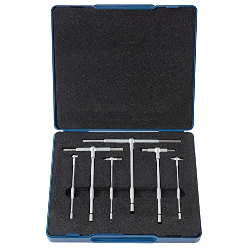 Beslands 6 Pc Telescoping Gage Set, T-Bore Hole Gauges, High Precision Telescopic Bore Gauge with a Portable Case(Range 5/16" - 6") - size: T-Gauges 5/16" to 6" with case