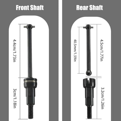 Steel Drive Shaft Kit Front & Rear (Universal Shafts/Rear stub axles/Dogbones/Hexes) - Compatible with ARRMA 1/16 Mojave GROM Series Desert Trucks (ARA2104/ARA2304/ARA2304S) - color: Black, size: Hex Blue
