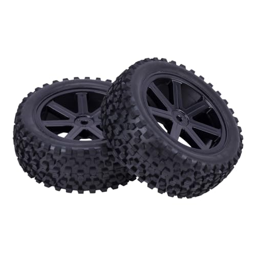 12mm Hex RC Buggy Wheels and Tires, 2.2'' Pre-Glued Out Dia. 3.5'' for 1/10 1/12 1/14 1/16 Off-Road Truck Upgrades, Set of 4
