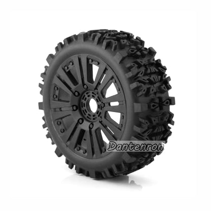 1:8 Scale RC Buggy Tires OD 4.72" and Wheels 17mm Hex with Foam Inserts for 1/8 Off Road Buggy Truck Car Traxxas Arrma Typhon 6S 3S Talion 6S Losi 8ight HPI Vorza Flux Kyosho Hobao 4PCS