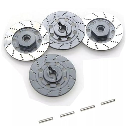 4Pcs Titanium 12mm Hex Wheel Rim Brake Disc Calipers Compatible with 1/10 RC Drift Touring Car
