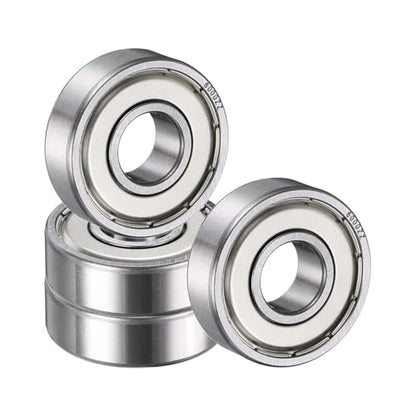 uxcell 4 Pack 6000 ZZ Deep Groove Ball Bearings, 10x26x8mm Chrome Steel Double Shield Bearing for Electric Motor, Home Appliances, Garden Machinery, (ABEC5) - size: 6000 ZZ