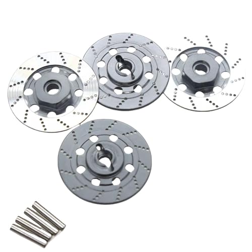 4Pcs Titanium 12mm Hex Wheel Rim Brake Disc Calipers Compatible with 1/10 RC Drift Touring Car