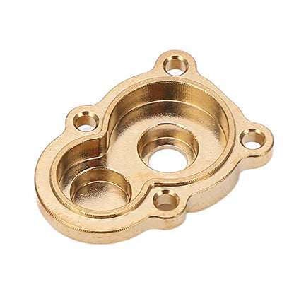 Alomejor 4Pcs RC Brass Steering Knuckle Cover Portal Cover RC Axle Gear Cover for FMS 124 FCX24 RC Crawler (Gold)