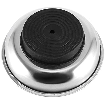 FUNSUEI 10 Packs 3 Inches Magnetic Tray, Stainless Steel Magnetic Bowl, Round Magnetic Parts Tray for Pins, Screws, Bolts, Nuts, Small Parts - color: Silver, size: 10PCS 3In