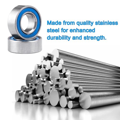 20PCS Bearing Kit Steel Sealed for Axial SCX24 Deadbolt Bronco JLU Gladiator C10 Wrangle 1/24 RC Crawler Upgrade Parts