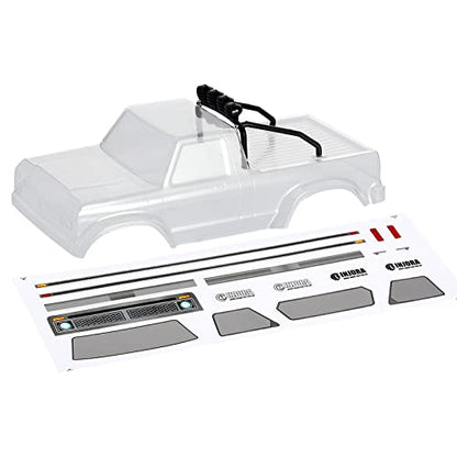 INJORA RC Clear Body with Roller Cage for 1/24 RC Tracked Car Axial SCX24 Upgrade Parts