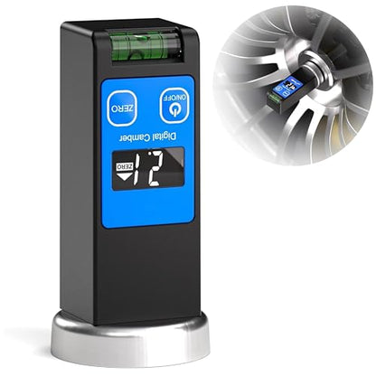 Universal Wheel Alignment Tool, Magnetic Digital Caster Camber Gauge, LCD Camber Alignment Tool for Car Truck RV SUV Motorcycle, 90° to + 90°
