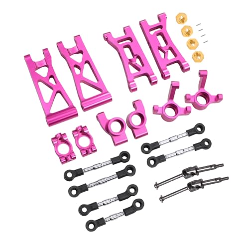 RC Suspension Arm Kit for Losi Micro-B RC 2WD Buggy RTR RC Aluminum Alloy Front Rear Swing Arms Steering Cups C-Seats CVD Shaft Connecting Rods (Pink Suspension Arm Set 8 Pcs) - color: Pink Suspension Arm Set 8 Pcs