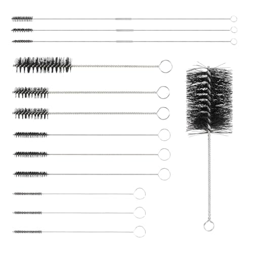 12 Pcs 61820 Car Engine Cleaning Detailing Brush Kit - Motor Engine Alternators Bay Stainless Steel Wire Brass Nylon Polishing and Cleaning Brush Set Tool