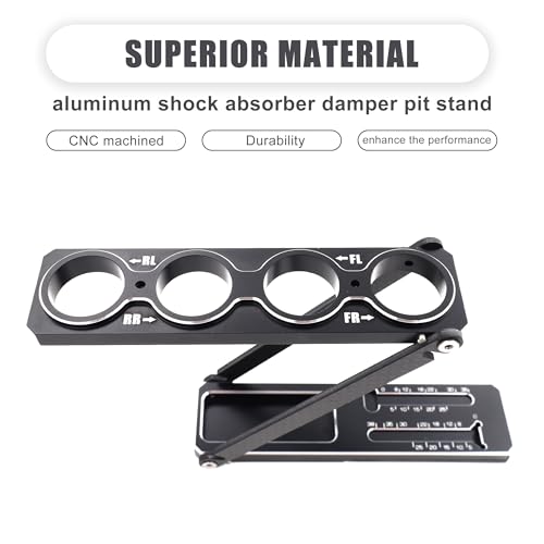 Aluminum RC Car Shock Stand Shock Absorber Rack Holder for 1/8 1/10 RC Car | Multi-Function RC Part Articulation Shock Stand,Compatible with 1/10 on-Road/Off-Road 1/8 on-Road/GT,CNC Machined