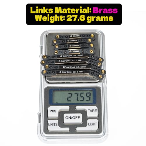 High Clearance 4 Links Set for AX24, Brass Links Set, Upgrade Parts for AX24 XC-1, Axial 1/24 RC Crawler Car Upgrade Accessories, 8Pcs, Black Coating