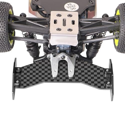 RC Rear Wing Carbon Fiber RC Tail Wing for Losi 1/24 Micro-B 2WD Buggy RC Car Upgrade Parts (Black) - color: Black
