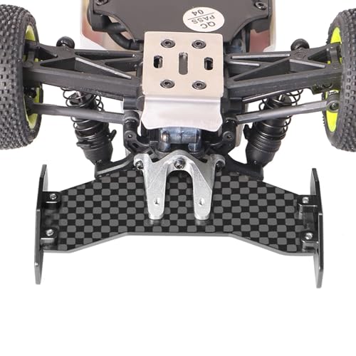 RC Rear Wing Carbon Fiber RC Tail Wing for Losi 1/24 Micro-B 2WD Buggy RC Car Upgrade Parts (Black) - color: Black