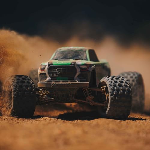 ARRMA 1/18 Granite GROM MEGA 380 Brushed 4X4 Monster Truck RTR, Green | RC Truck, Includes Battery & Charger, ARA2102T3 - color: Green