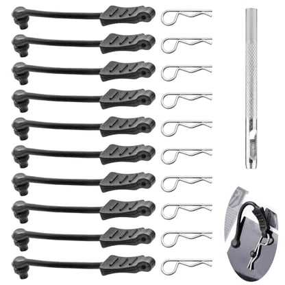 10PCS AllinRC RC Body Clips w/Pull Tabs 2.5mm Hole Puncher for Traxxas TRX4M Losi Mini-T 2.0 Mini JRX2 HyperGo H16GT H16DR 1/16 1/18 RC Car Truck Crawler Body Clips (1mm Rod Silver) - size: 1mm Rod Silver