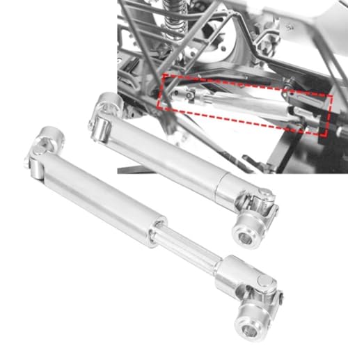 2Pack ShareGoo Universal Stainless Steel Centre Drive Shaft Dogbone 110mm-155mm Upgrade Compatible with Tamiya RC4WD D90 SCX10 SCX0016 Off-Road RC Crawlers Car
