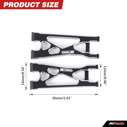 RCAWD Aluminum Front Rear Lower Suspension Arms for Losi Micro-B LOS-1768
