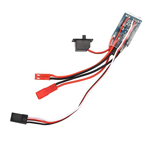 Bidirectional 30A Brushed ESC Speed Controller, with Brake Function, for RC Car Boat DIY (Black)