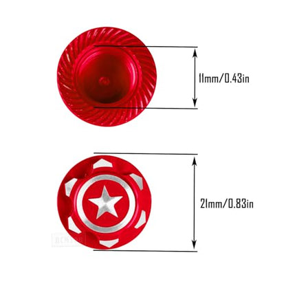 RC Aluminum RC 17mm Hex Wheel Nut Upgrades Part for X-Maxx Summit E-Revo E-Maxx 1/8 RC Monster Buggy car,Alloy Dustproof Anti-Skid Mount Cap,Red - color: Red - Upgrades